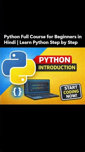 Python Full Course for Beginners in Hindi | Learn Python Step by Step