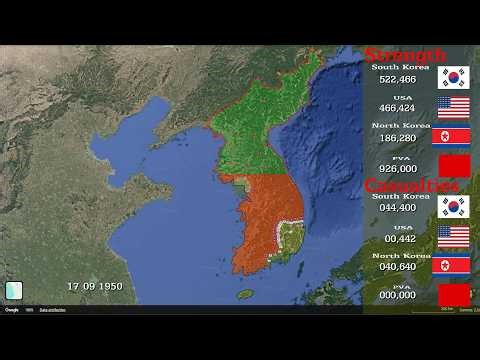 Korean War 1950–1953 Explained | Animated Map of North vs South Korea Conflict