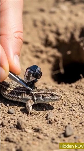 Tiny Camera on a Lizard Shows Hidden Underground World 😱