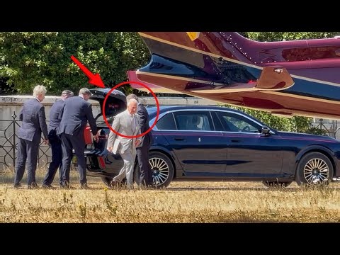 The King Takes Flight: Rare Glimpse of His Majesty’s Departure From Kensington Palace 👑