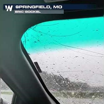 Hail PUMMELS Driver in Springfield, MO, EXPLODING as it Hits the Ground