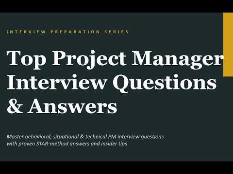 Top Project Manager Interview Questions & Answers | Complete PM Interview Guide