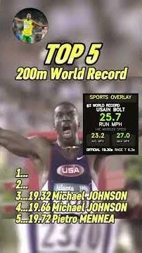 Top 5 Fastest 200m World Records Ever 😳 MPH Sports Overlay
