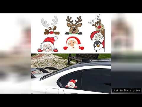 Christmas Sticker Trend Santa Claus Cute Animal Probe Peek Cartoon Waterproof Reflective Stickers Ca
