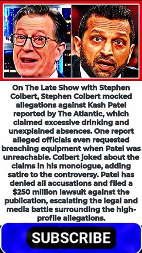 'WOW!': Stephen Colbert Stunned By 1 Wild Allegation Against Kash Patel