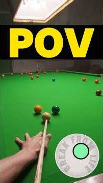 Snooker POV You Are Snookered ⚪️🟡🟢 GoPro Headcam