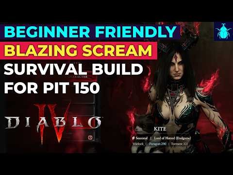 Diablo 4: Beginner Friendly Blazing Scream (Survival) Warlock Build for Pit 150