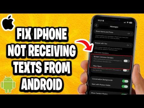 How To Fix iPhone Not Receiving Texts From Android