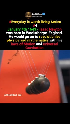 January 4, 1643 - Isaac Newton is Born