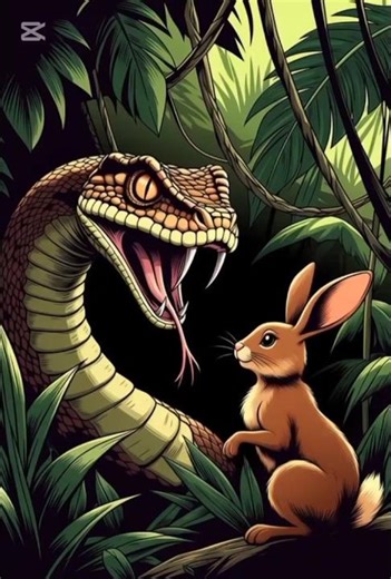 “Snake vs Rabbit Fight – Smart Rabbit Wins!” #animalstory