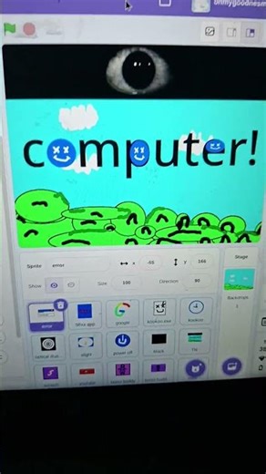 how to make the error popping everywhere out of your computer game on scratch tutorial