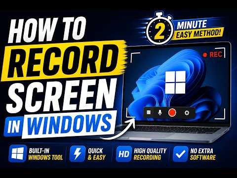Screen Recording in Windows Without Software 🔥