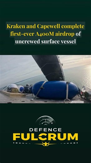 Kraken and Capewell complete first-ever A400M airdrop of uncrewed surface vessel