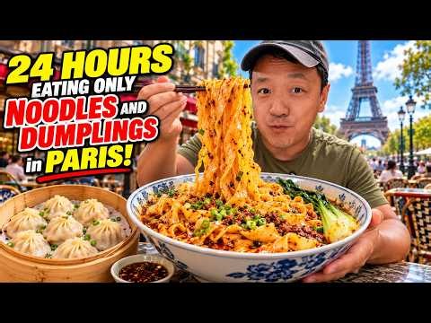 I Ate ONLY Noodles & Dumplings in Paris for 24 HOURS & it was UNBELIEVABLE! 🍜🥟