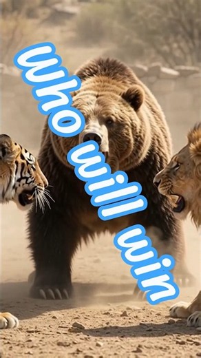 🐅 Tiger vs Lion vs Bear 🐻 | Epic Animal Fight! 😱 Who Will Win?#shorts #shortvideo #animalworld