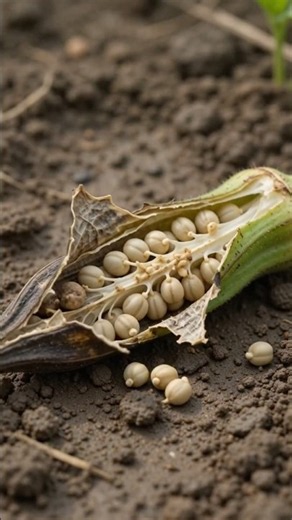 How Does an Okra Plant Grow? Why Is Okra So Slimy and Sticky? 🌱 #Okra #OkraPlant