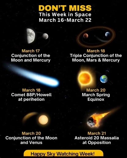 ASTRONOMY EDUCATION: THIS WEEK IN SPACE (MARCH 16–22) #astrology #space #science #universe
