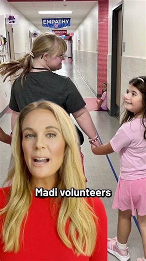 The sweetest helper in the cafeteria! 🍎💛 #Midway #centraltexas #Heartwarming #Sweet