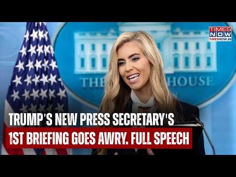 Trump's New Press Secy Katie Zacharia's 1st White House Presser Viral| Blunders, Fumbles & More...