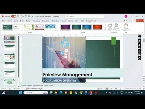 Illustrated PowerPoint 365 | Module 1: SAM Project A Fairview Management #illustrated_powerpoint