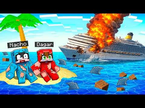Sobrevivimos al Accidente en BARCO en una ISLA en Minecraft