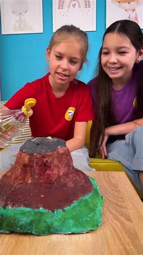 Let’s Build a Volcano! Wow Science Experiment 🌋😲 #Kids #Learning #Fun