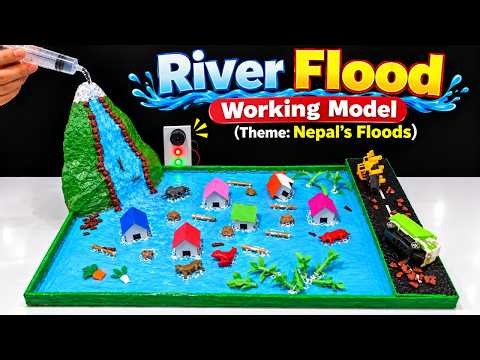 river flood working model for science exhibition(alert alarm) - Nepal floods - howtofunda - diy
