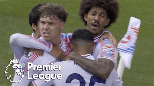 Jorgen Strand Larsen scores key goal on the turn to bring Palace level | Premier League | NBC Sports