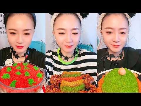 Roe Pattern Bowl with Layered Stack and Green Roe Dome Plate