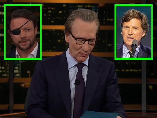 Dan Crenshaw compares himself to a D-Day soldier, claims he was “first across the beachhead” to “take all the bullets” exposing Tucker Carlson’s “atrocities.”BILL MAHER: “What do you make of the split in MAGA? Is there a Republican civil war brewing?”CRENSHAW: “I’ve been fighting the Civil War for a long time, pointing out the atrocities and the grifting of people like Tucker Carlson. And now there’s a lot more people obviously realizing that. Some of us had to be first across the beachhead and 