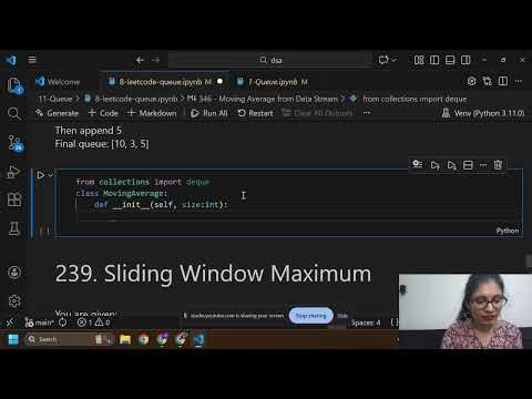 Moving Average from Data Stream | Leetcode 346 | Queue With Python | Python DSA