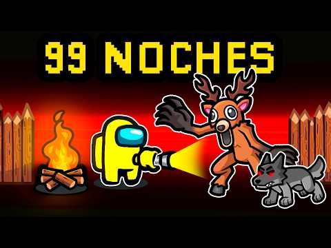 ¡Among Us PERO es 99 NOCHES en el BOSQUE 🔪🦌🔥 SILVIOGAMER en AMONG US PERO 💀