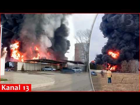 A massive fire engulfed oil tanks in Krasnodar - impossible to extinguish