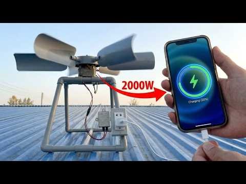 How to Make Free Endless Energy at Home? DIY Wind Power System Using PVC Pipes