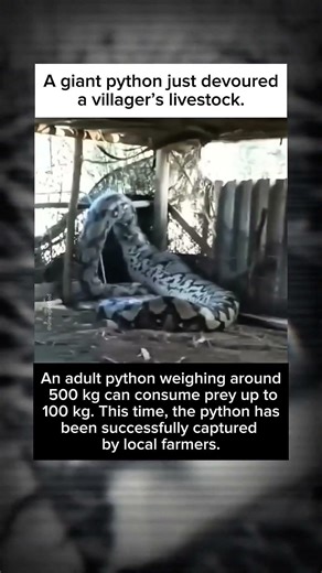 Giant 500kg Python Devours Livestock Before Being Captured by Locals