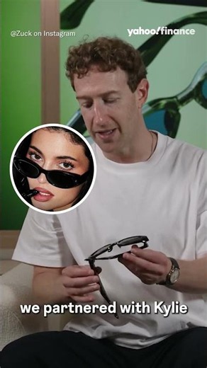 Mark Zuckerberg shares his excitement about teaming up with Kylie Jenner to release new AI glasses.