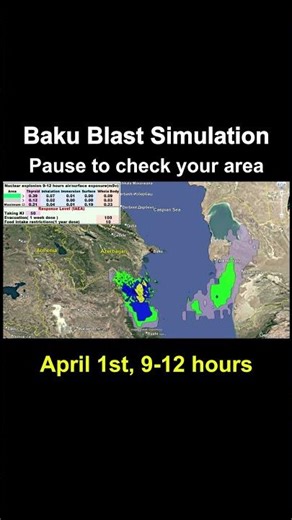 Baku Simulation 5, This is what radiation looks like. #nuclearbombs #radiation #nuclearweapons #news