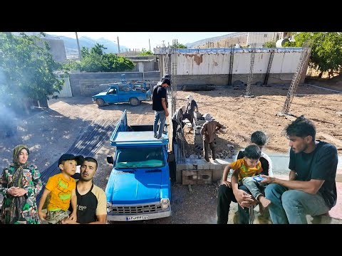 "Amir's family📲🛖 Farm Check-Up & Big House Build: Hassan & Ghadir's Visit, Milad's Progress!"