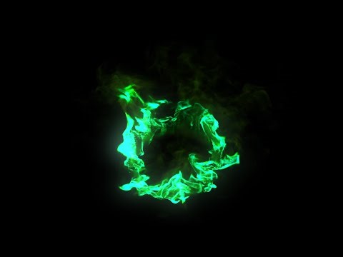 Burning Green Fire Background 4K – Glowing Emerald Flame Ring on Black