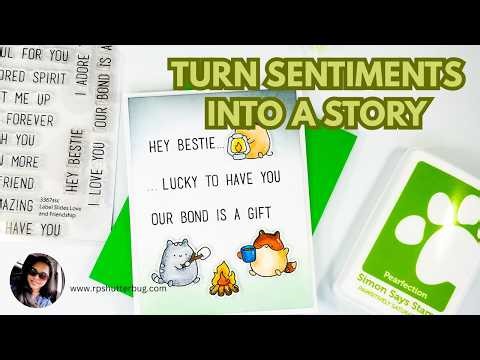 Create an Adorable Storytelling Card with Simon Says Stamp Label Slides & Cute Critters