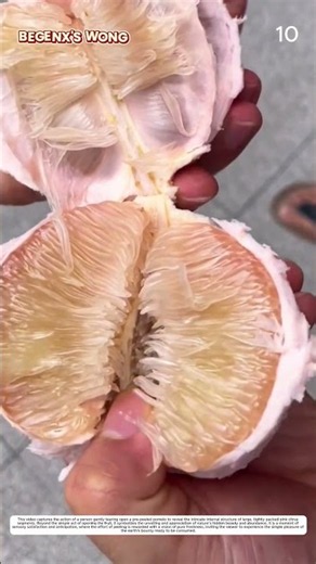 Fruit Preparation: How Fingers Split Pomelo into Juicy Pulp 