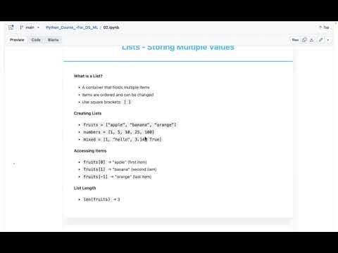 Python for Data Science & AI: Lecture 3 - List and Dictionary in Python