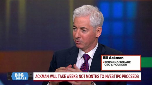 Ackman says it'll take weeks, not months to invest IPO proceeds