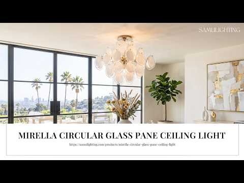 Mirella Circular Glass Pane Ceiling Light | Elegant Glass Layers & Modern Ceiling Luxury