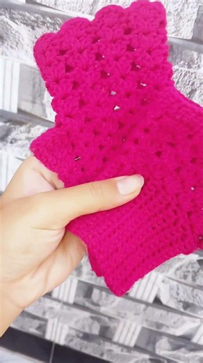 Handmade crochet fingerless gloves #crochet #cute #stylish