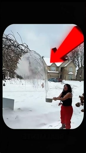 Never Throw Boiling Water In The Air Until You Watch This #shorts #youtubeshorts #ytshorts
