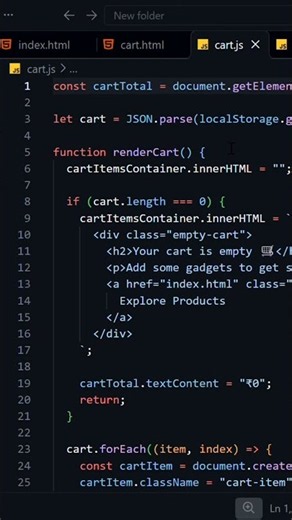 🛒 Make Add to Cart Work with JavaScript! | Episode 6 #Shorts #javascript