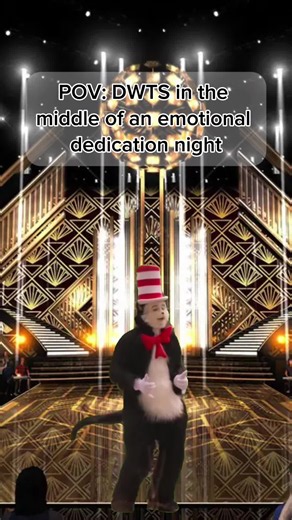 DWTS dedication night funny moments — Cat in the Hat mood ruiner