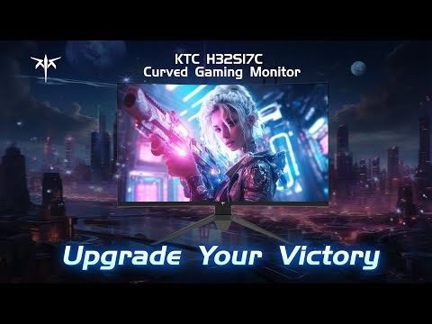 KTC 32 Inch FHD 1080P Curved Gaming Monitor, 165Hz 1ms 122% sRGB with HDR, FreeSync Premium, HDMI 2.0x2, DisplayPort 1.4, VESA Compatible, Tilt Adjustable, Eye Care, H32S17C