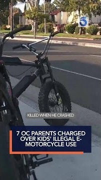 7 OC parents charged over kids’ illegal e-motorcycle use
